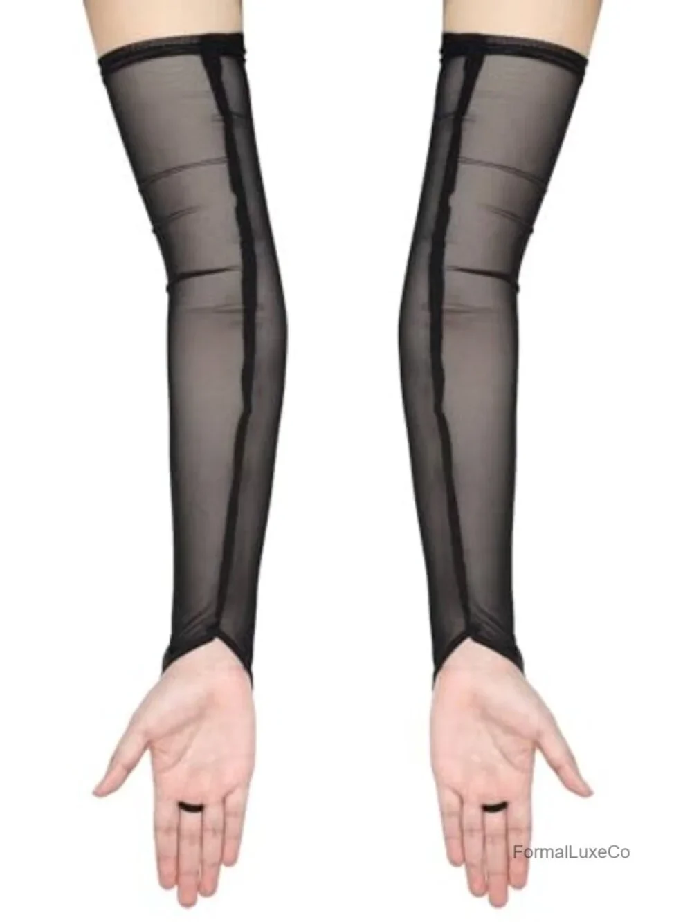 Long Fingerless Sheer Tulle Mesh Gloves for Wedding Bridal Opera Party Costume